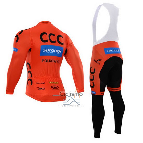 Ccc Ropa Ciclismo Culotte Largo 2015 Mangas Largas Negro y Naranja